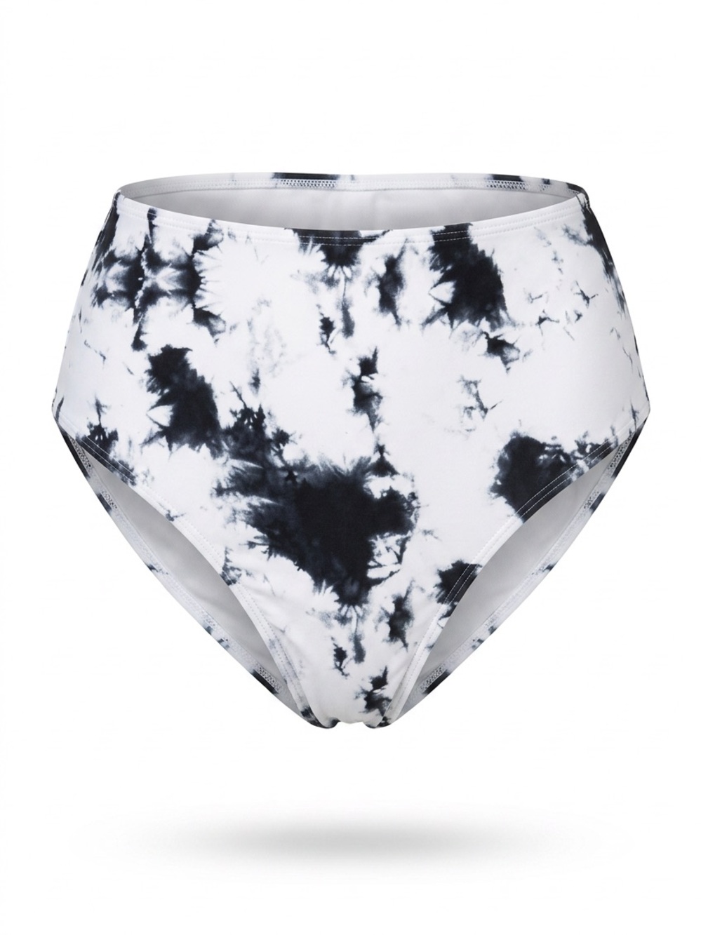 Tie-Dye Ruffle Bathing Suit with matching bottom. - Black & White - Picture 2 of 2